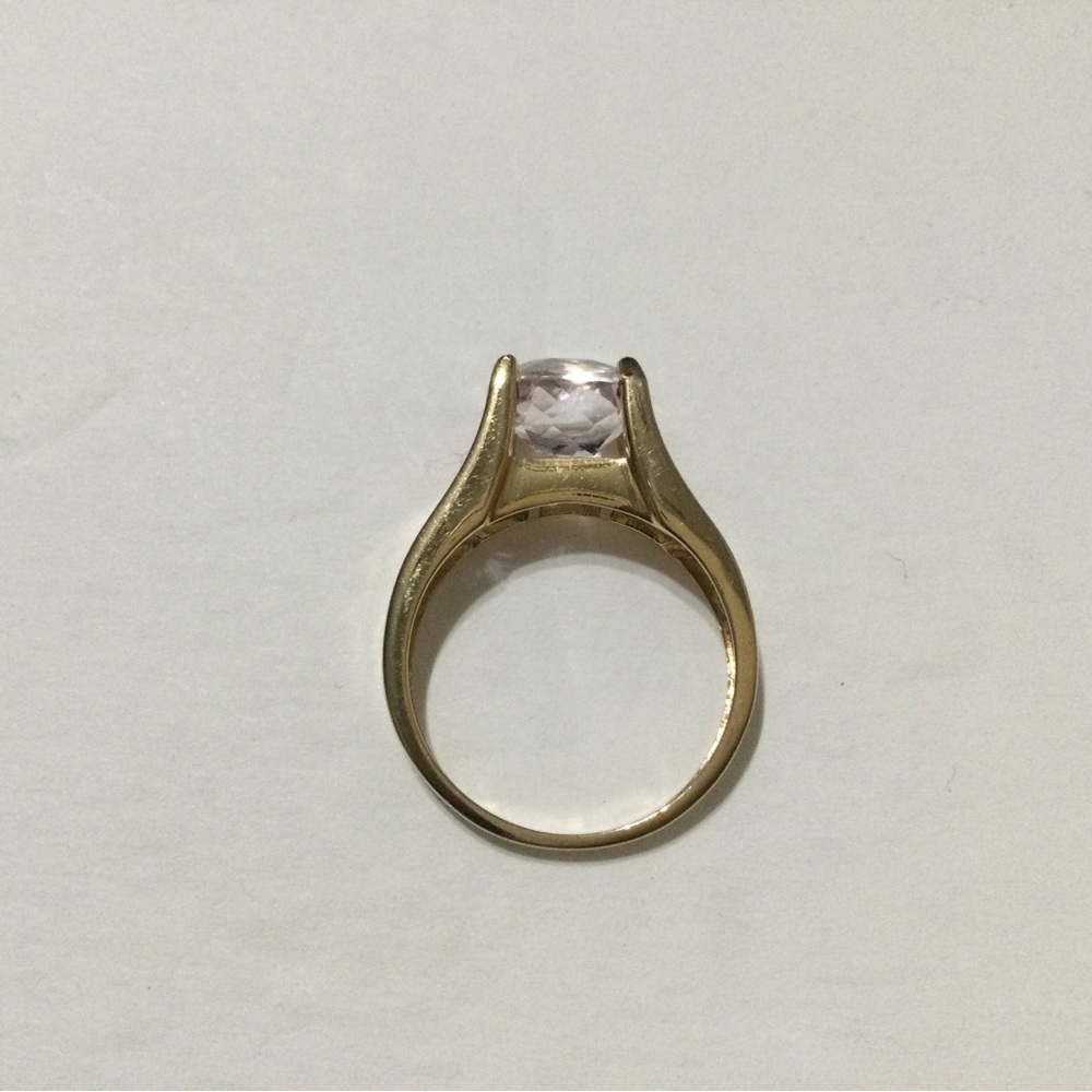 14k Gold Kunzite and Tanzanite Ring - Picture 5 of 12